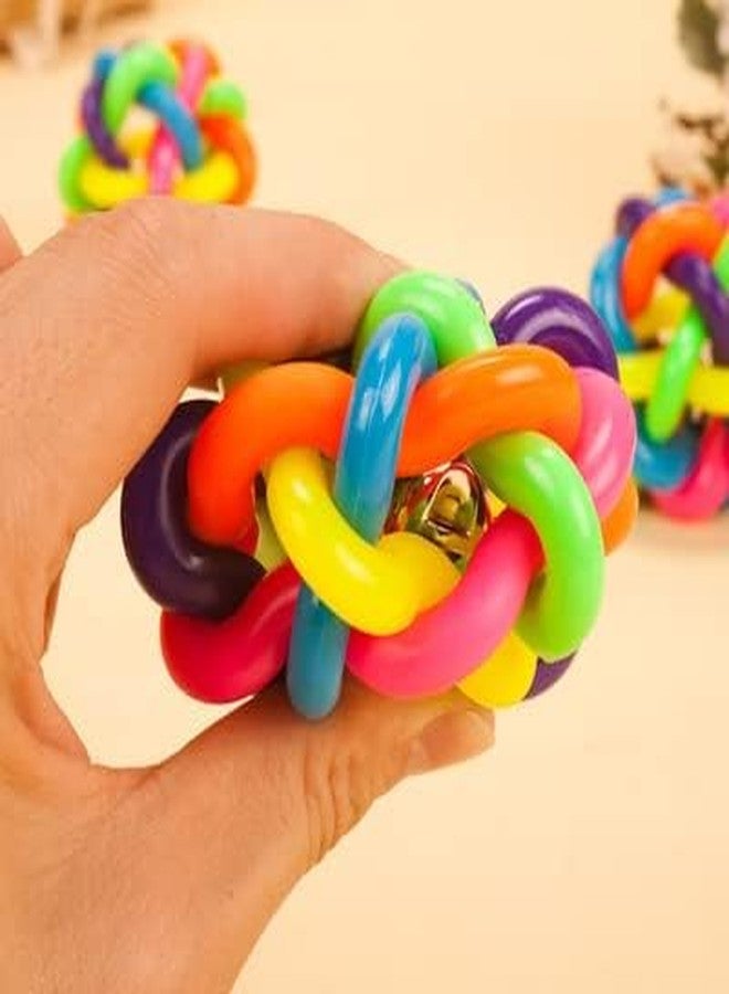 KsPups Dog Squeaky Fetch Toy Colorful Bouncy Rubber Balls with Bell for Small, Medium and Large Dogs (Pack of 1) - Image 5